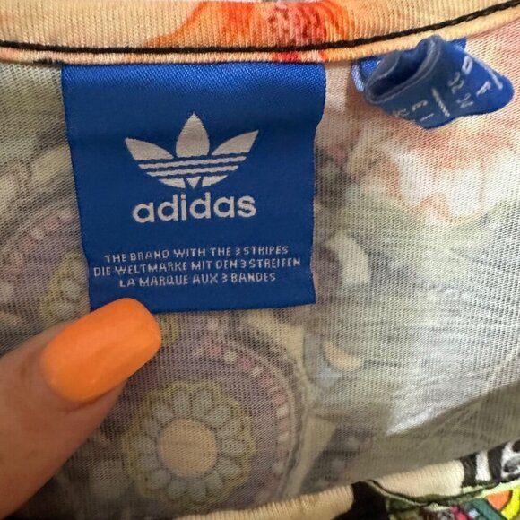 Farm Rio x Adidas Floral Mosaic Garden Crew Tank Shirt Sleeveless Top‎ Size XS - Picture 5 of 6